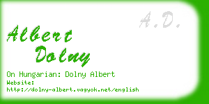 albert dolny business card